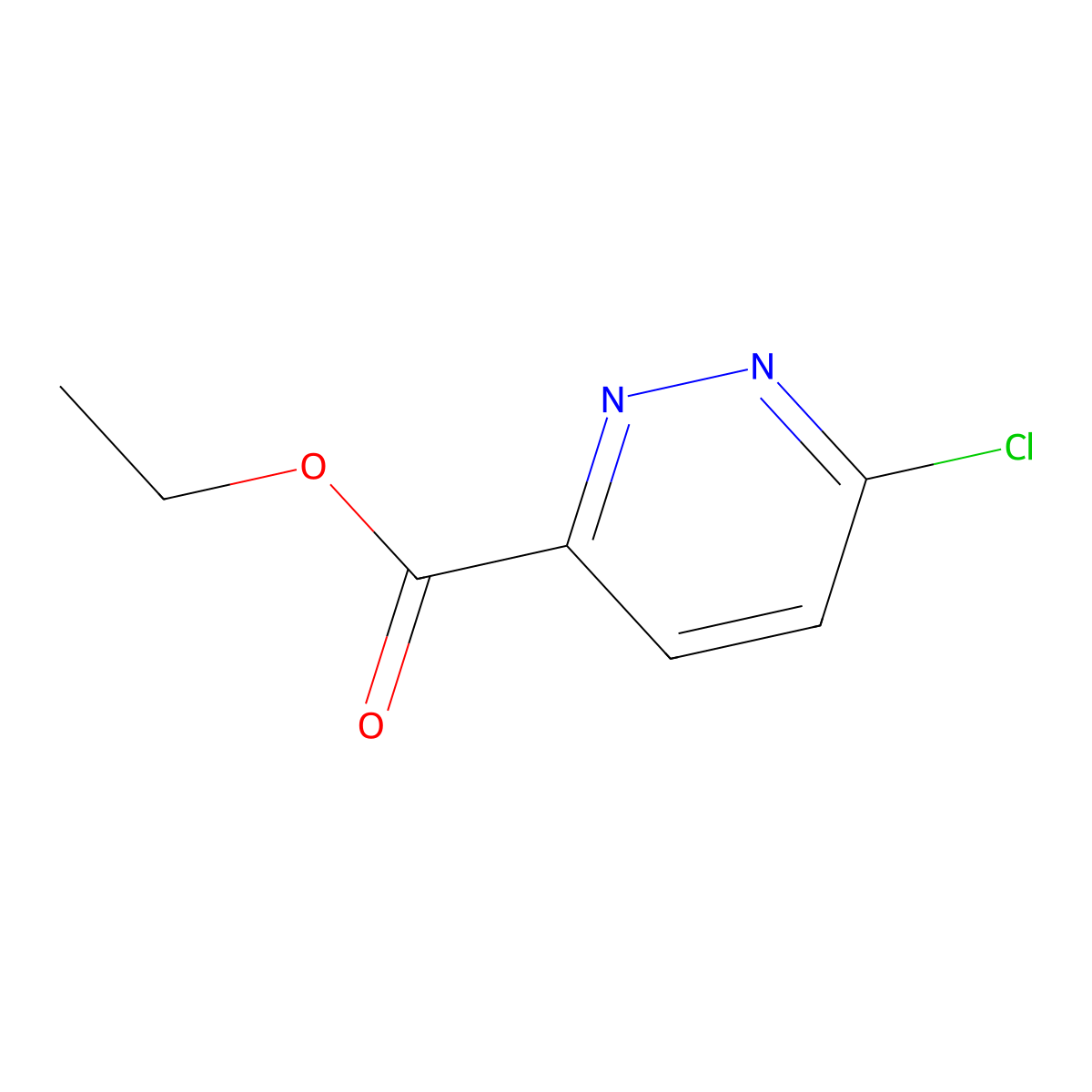 Ethyl 6-chloropyridazine-3-carboxylate molecular structure, CAS 75680-92-1