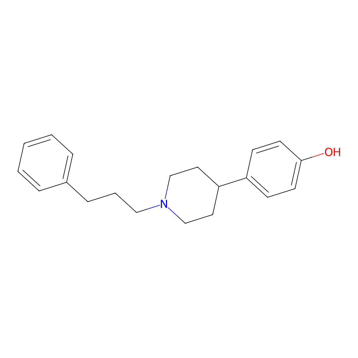 4-[1-(3-Phenylpropyl)piperidin-4-YL]phenol molecular structure, CAS 756805-80-8