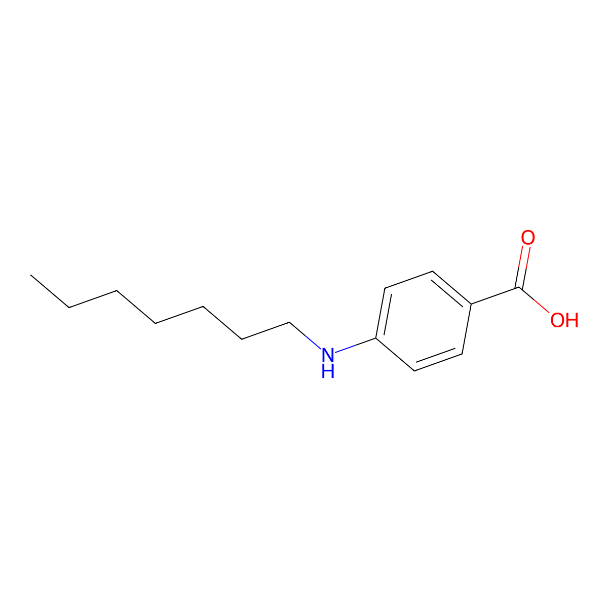 4-(Heptylamino)benzoic acid molecular structure, CAS 75681-61-7