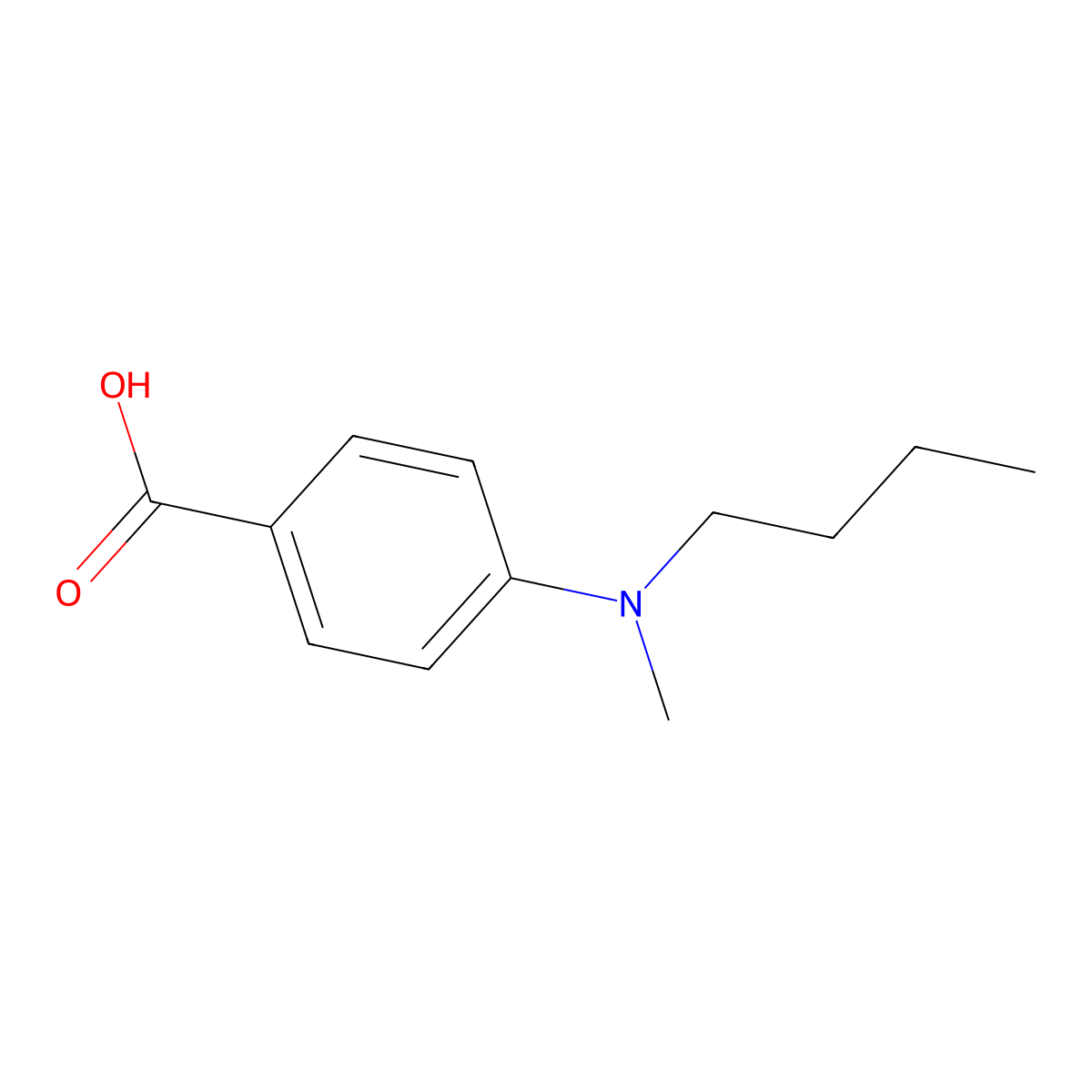 4-(Butyl(methyl)amino)benzoic acid molecular structure, CAS 75681-64-0