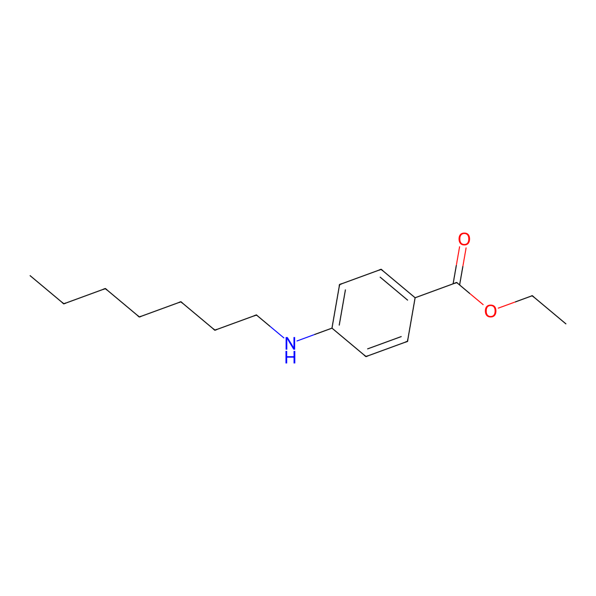 Ethyl 4-(heptylamino)benzoate molecular structure, CAS 75681-68-4