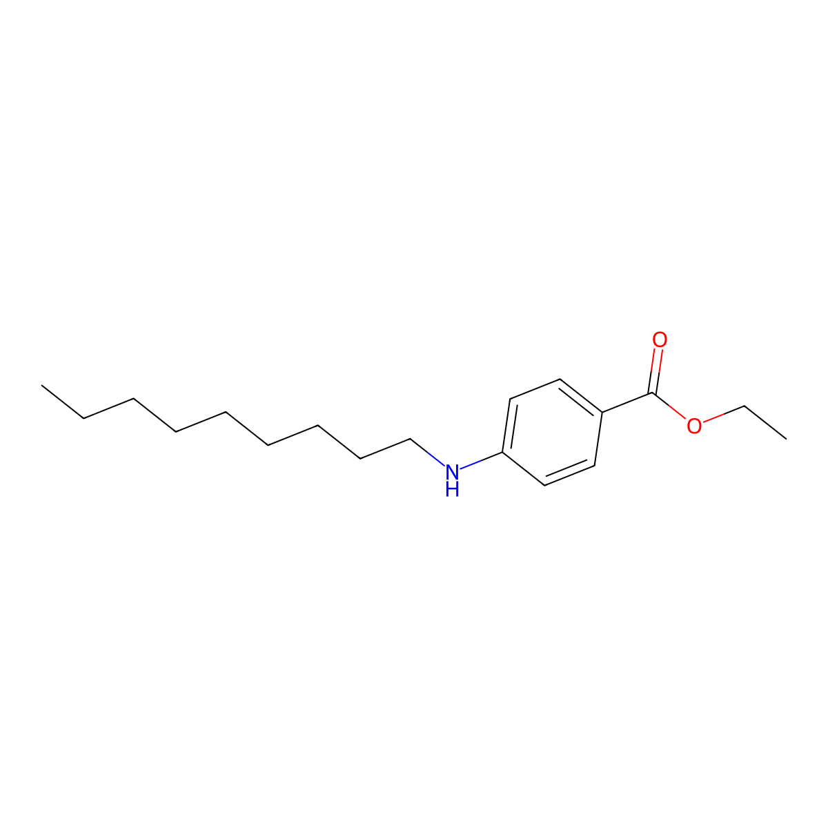 Ethyl 4-(nonylamino)benzoate molecular structure, CAS 75681-69-5