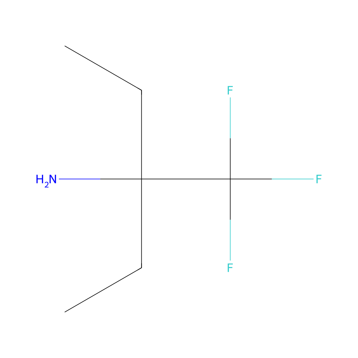 3-(Trifluoromethyl)pentan-3-amine molecular structure, CAS 756814-11-6