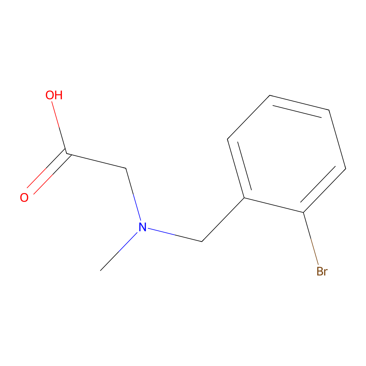 [(2-Bromo-benzyl)-methyl-amino]-acetic acid molecular structure, CAS 756814-36-5