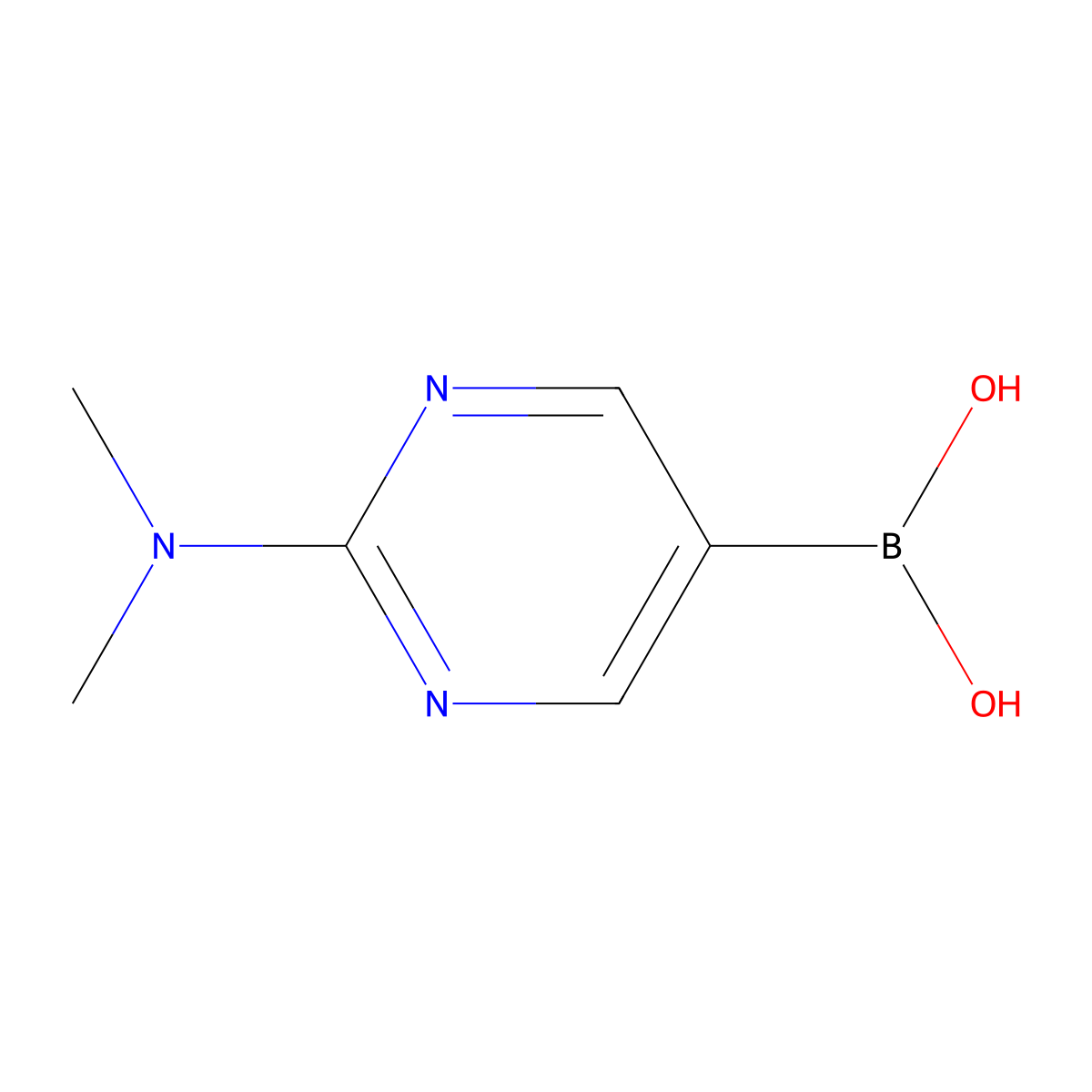 [2-(Dimethylamino)pyrimidin-5-yl]boronic acid molecular structure, CAS 756817-82-0