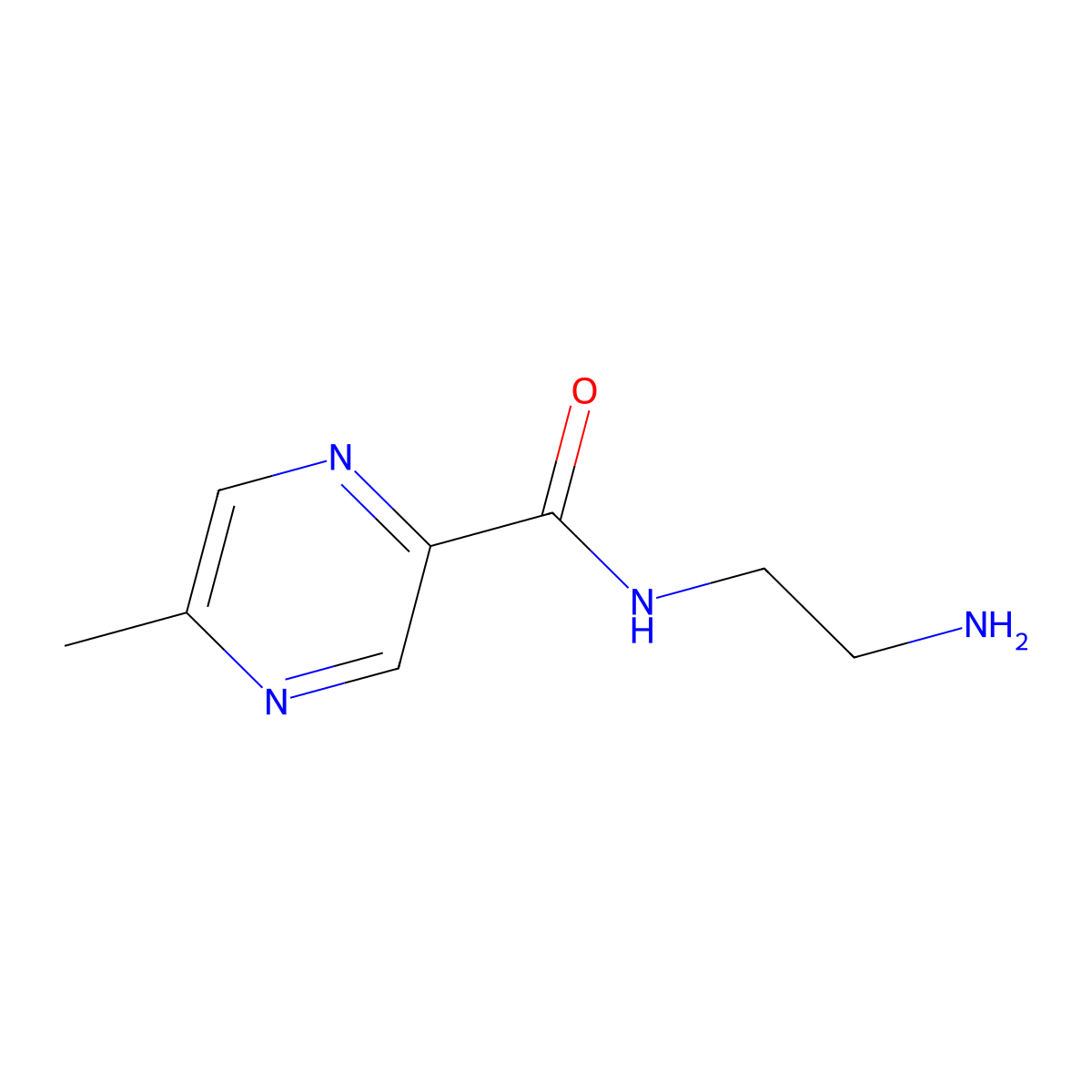 N-(2-aminoethyl)-5-methylpyrazine-2-carboxamide molecular structure, CAS 756818-42-5