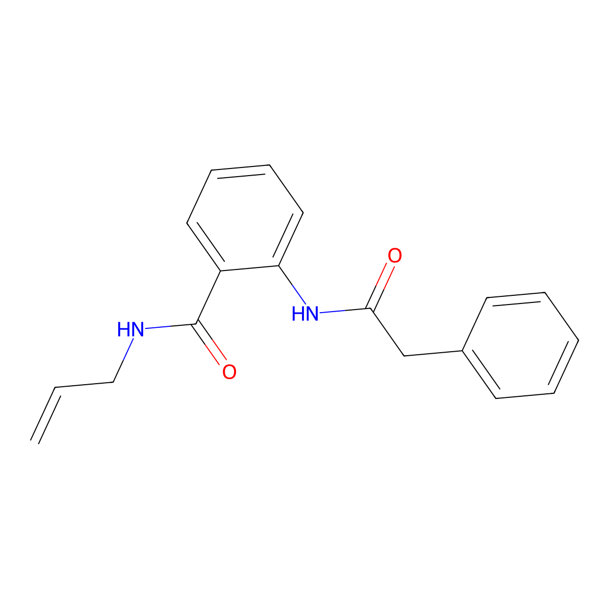 2-[(2-phenylacetyl)amino]-N-prop-2-enylbenzamide molecular structure, CAS 756830-04-3