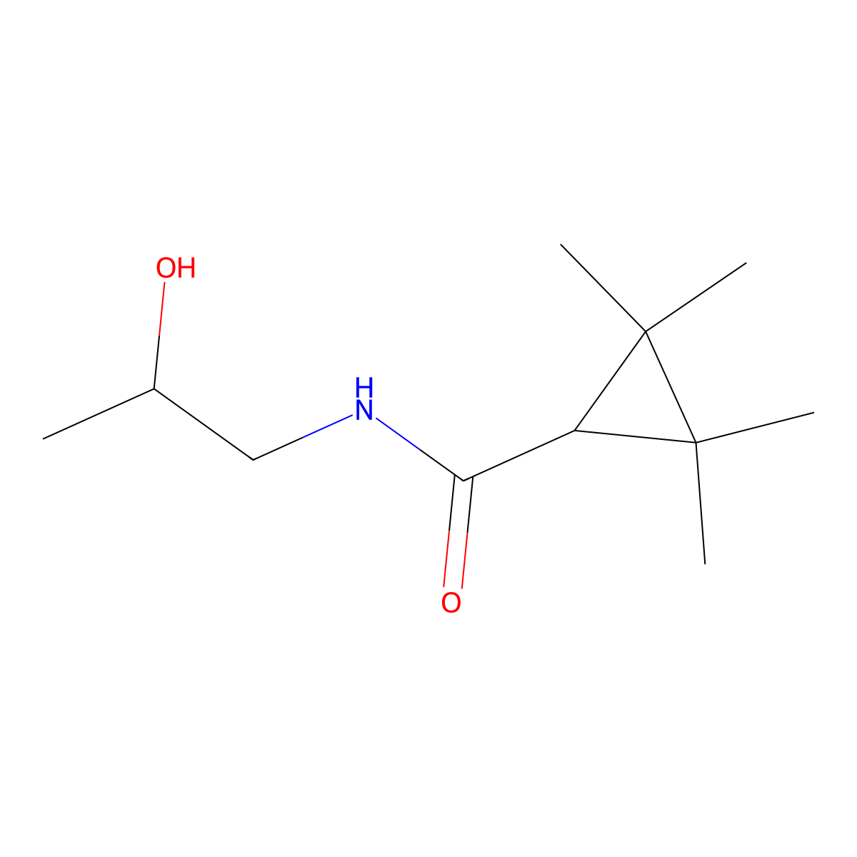 N-(2-hydroxypropyl)-2,2,3,3-tetramethylcyclopropane-1-carboxamide molecular structure, CAS 756830-92-9