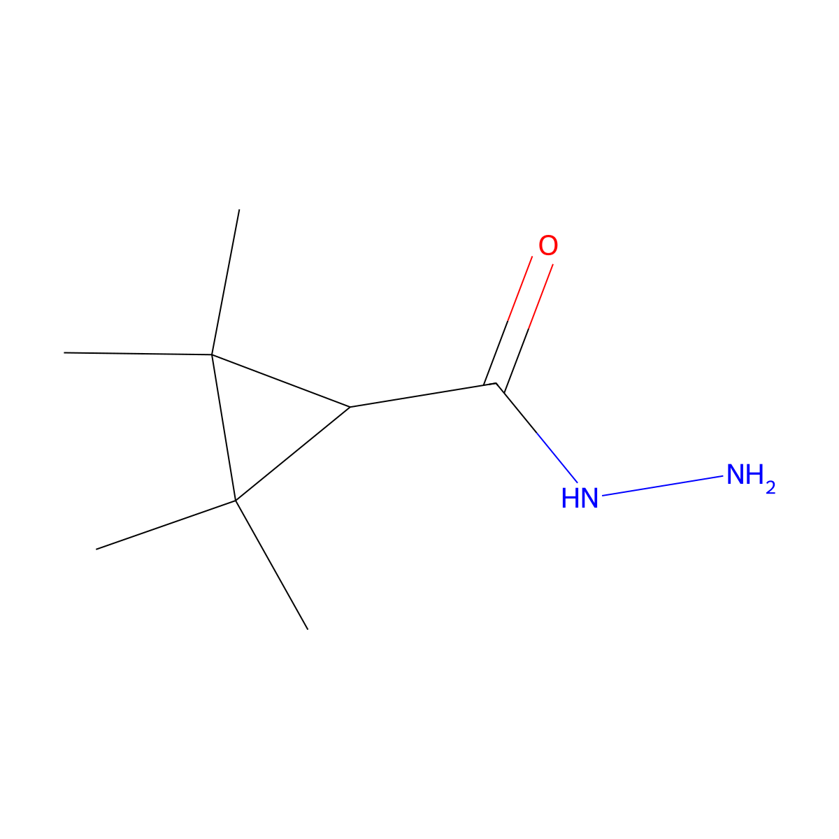 2,2,3,3-Tetramethylcyclopropane-1-carbohydrazide molecular structure, CAS 756830-97-4