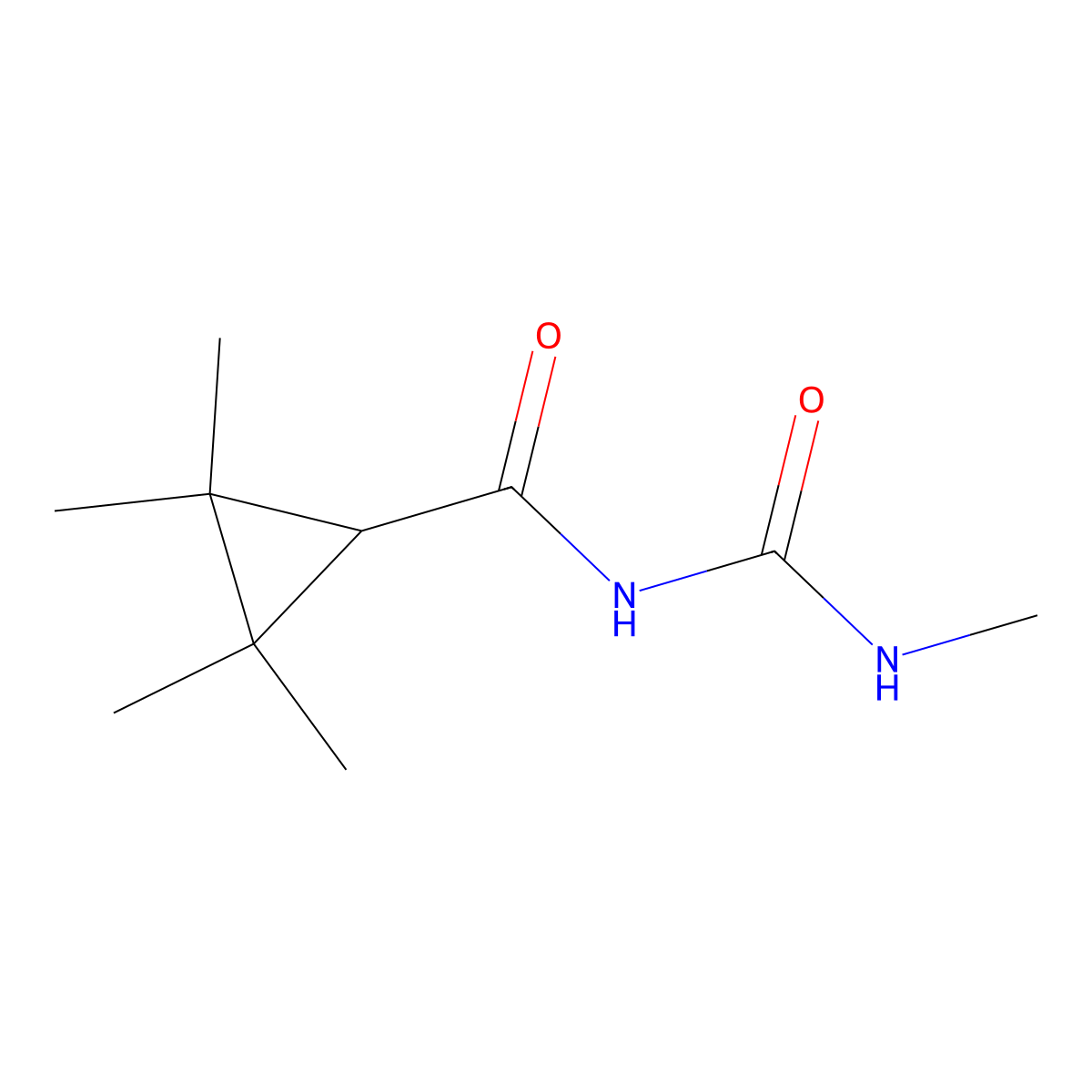 3-Methyl-1-(2,2,3,3-tetramethylcyclopropanecarbonyl)urea molecular structure, CAS 756831-04-6