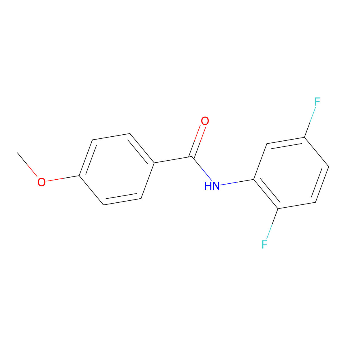 N-(2,5-difluorophenyl)-4-methoxybenzamide molecular structure, CAS 756838-76-3