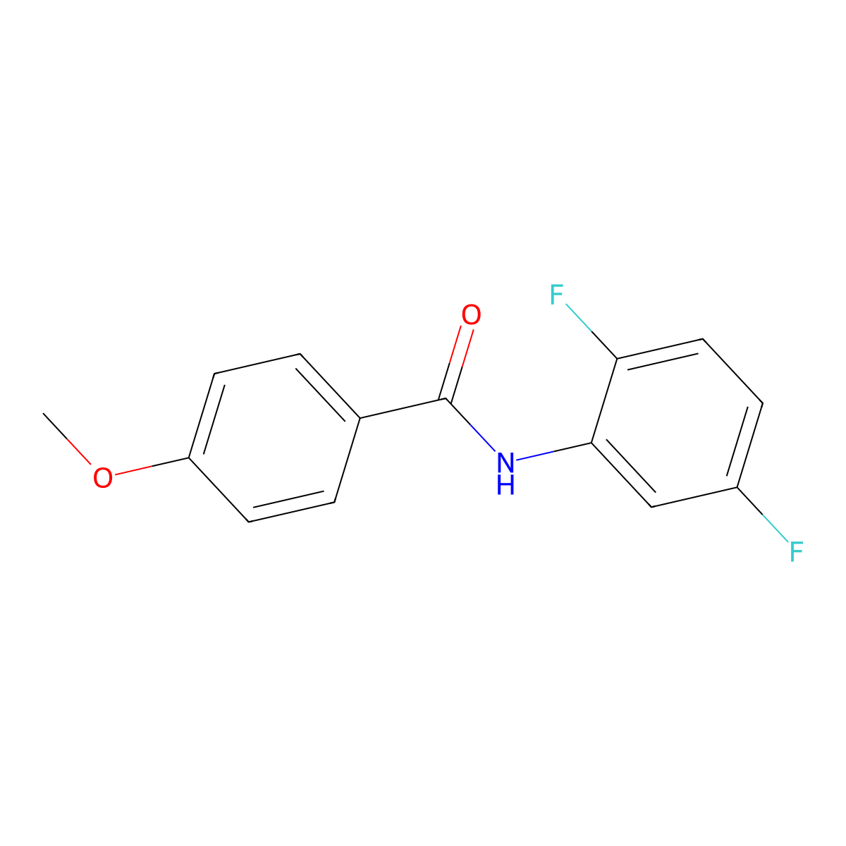 N-(2,5-difluorophenyl)-4-methoxybenzamide molecular structure, CAS 756838-76-3