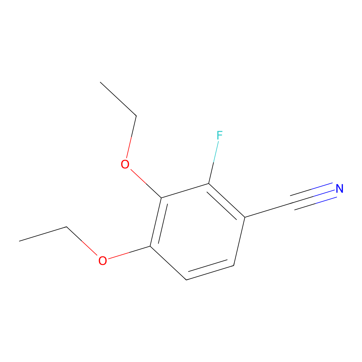 3,4-Diethoxy-2-fluorobenzonitrile molecular structure, CAS 756840-04-7
