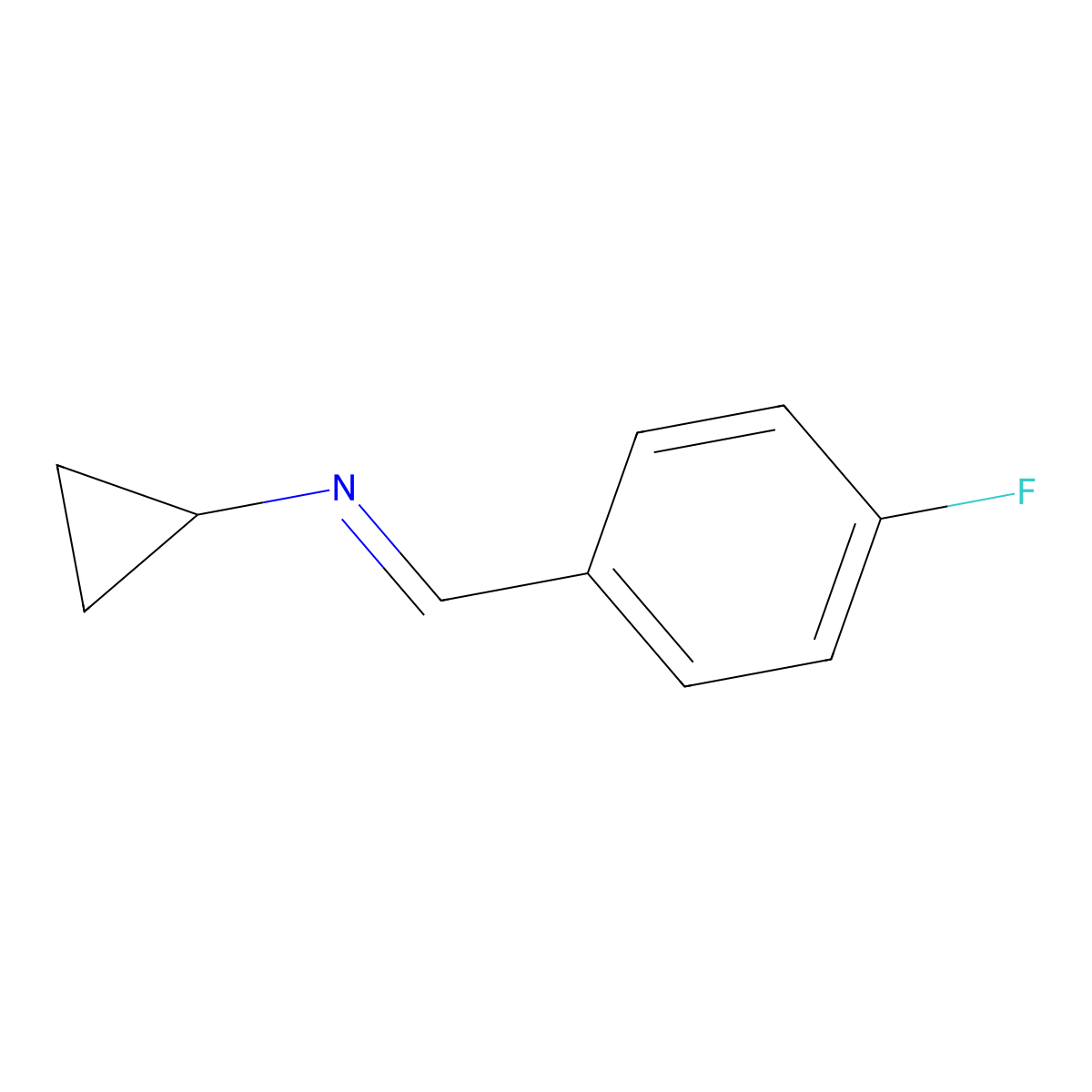 Cyclopropanamine, N-[(4-fluorophenyl)methylene]-(9CI) molecular structure, CAS 756845-67-7