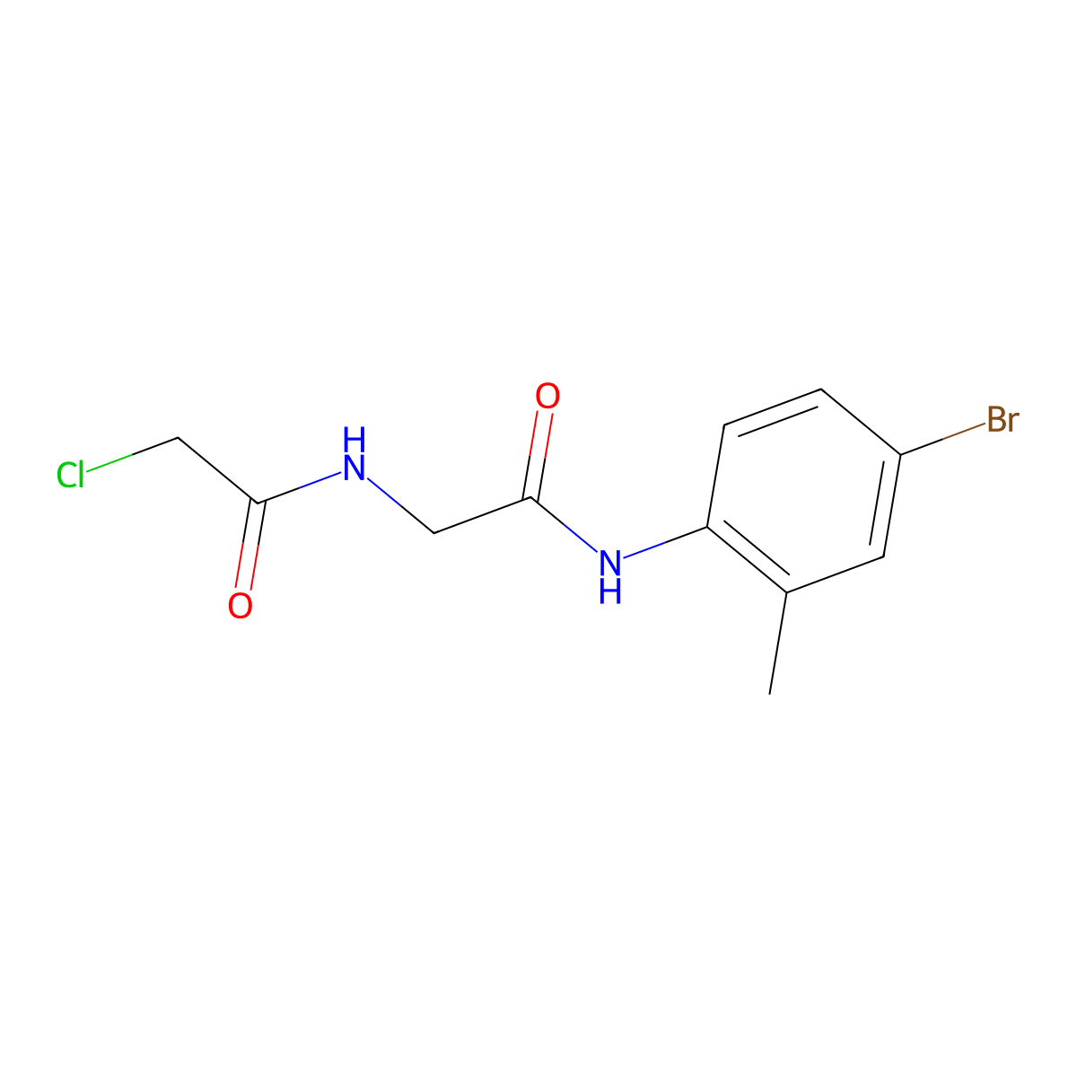 N-{[(4-bromo-2-methylphenyl)carbamoyl]methyl}-2-chloroacetamide molecular structure, CAS 756859-07-1