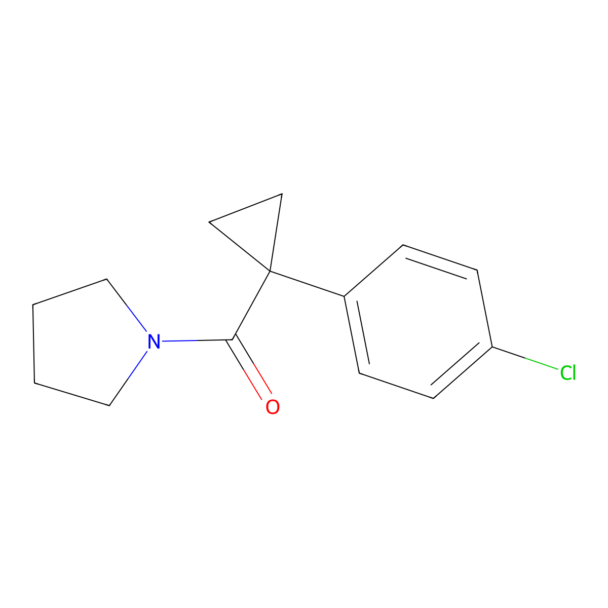 1-[1-(4-Chlorophenyl)cyclopropanecarbonyl]pyrrolidine molecular structure, CAS 756860-26-1