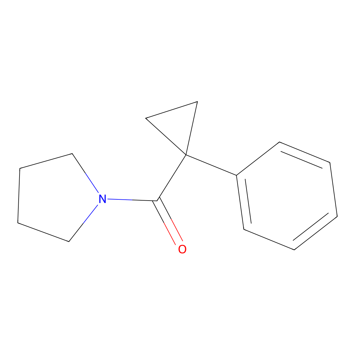 (1-Phenylcyclopropyl)(pyrrolidin-1-yl)methanone molecular structure, CAS 756860-30-7