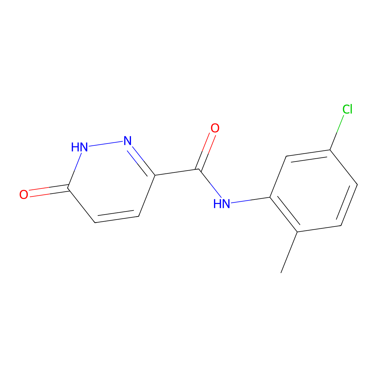 N-(5-chloro-2-methylphenyl)-6-oxo-1,6-dihydropyridazine-3-carboxamide molecular structure, CAS 756865-49-3