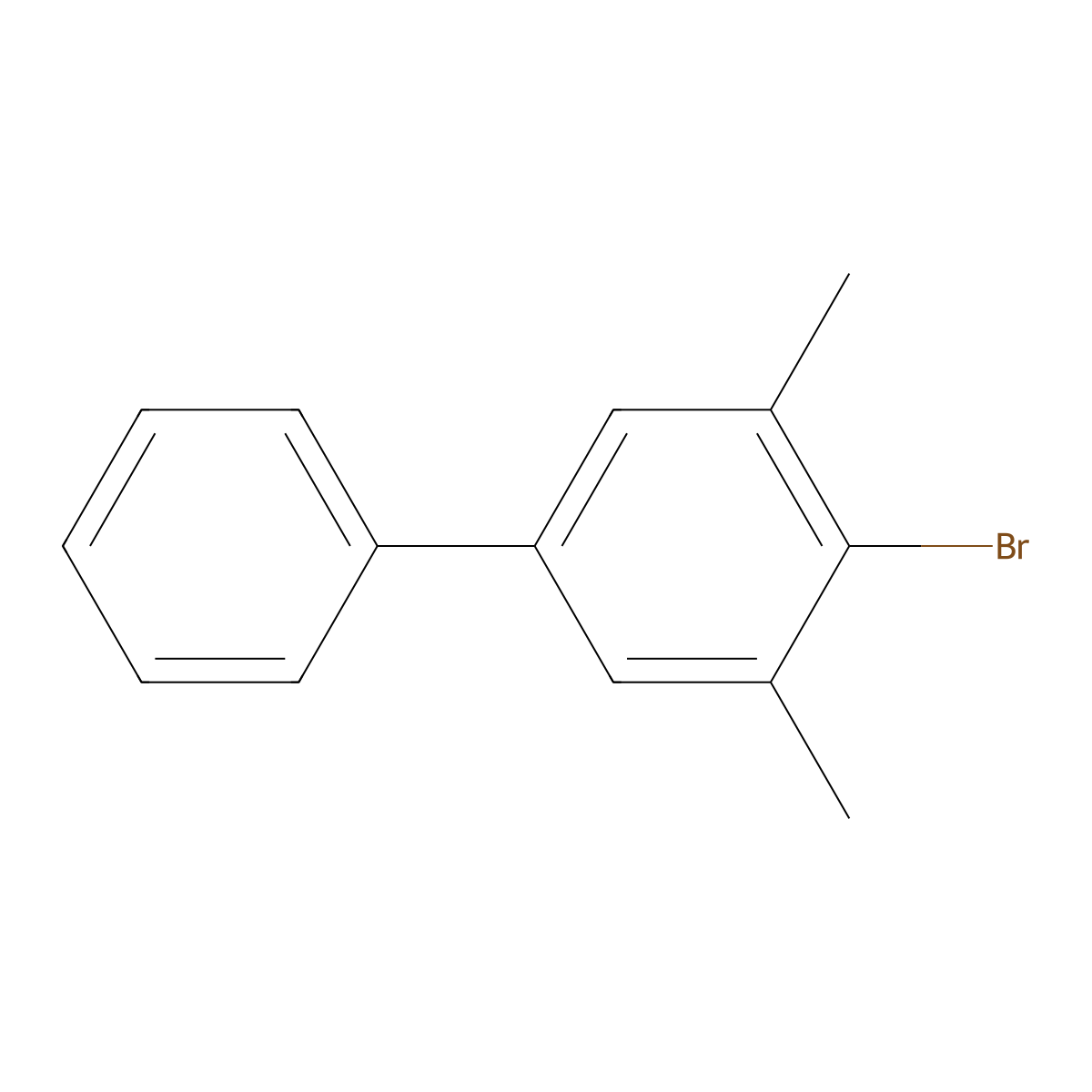 4-Bromo-3,5-dimethyl-1,1'-biphenyl molecular structure, CAS 756873-19-5