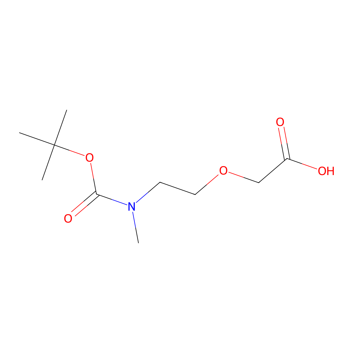 [2-(N-Boc-N-methyl-amino)-ethoxy]-acetic acid molecular structure, CAS 756874-17-6