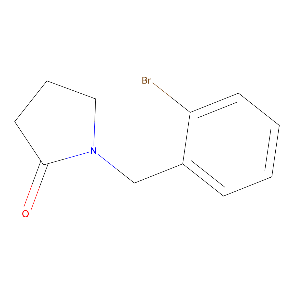 1-[(2-Bromophenyl)methyl]pyrrolidin-2-one molecular structure, CAS 756876-22-9