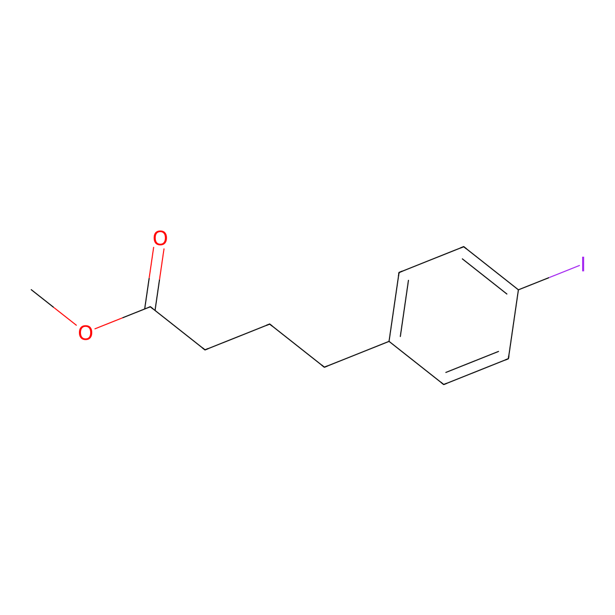 Methyl 4-(4-iodophenyl)butanoate molecular structure, CAS 756890-85-4