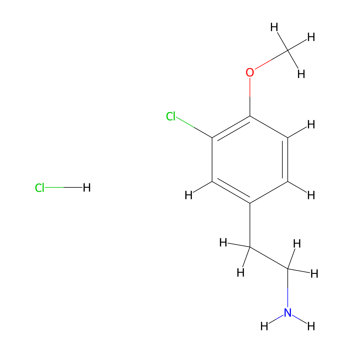 2-(3-Chloro-4-methoxyphenyl)ethan-1-amine hydrochloride molecular structure, CAS 7569-60-0