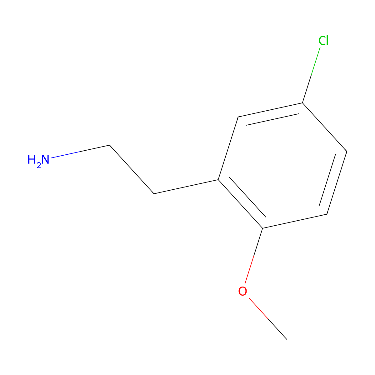5-Chloro-2-methoxybenzeneethanamine molecular structure, CAS 7569-72-4