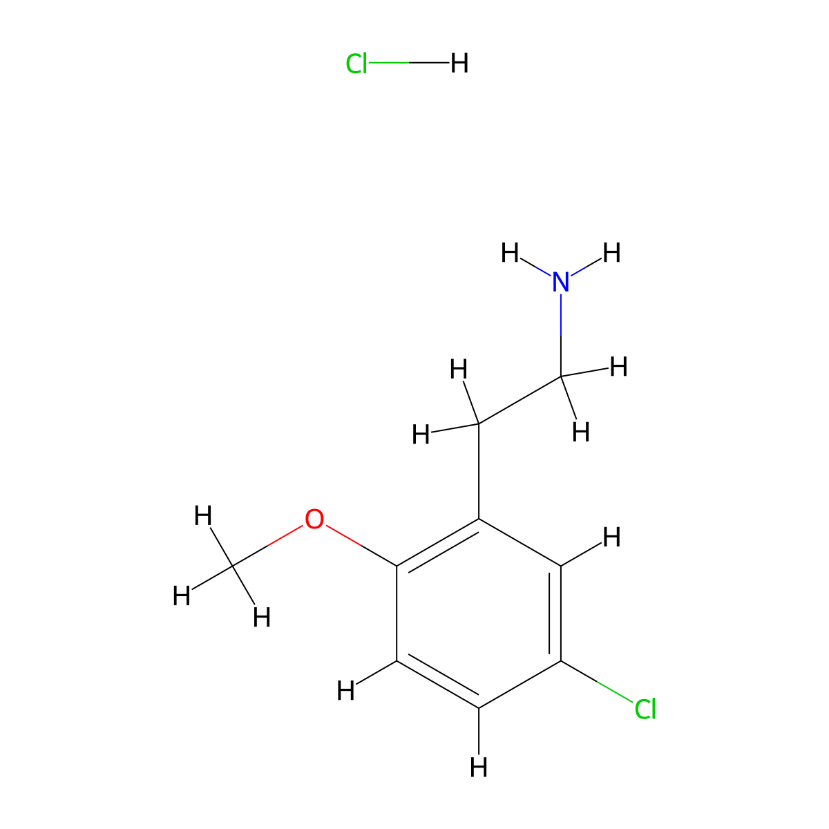 2-(5-Chloro-2-methoxyphenyl)ethan-1-amine hydrochloride molecular structure, CAS 7569-73-5