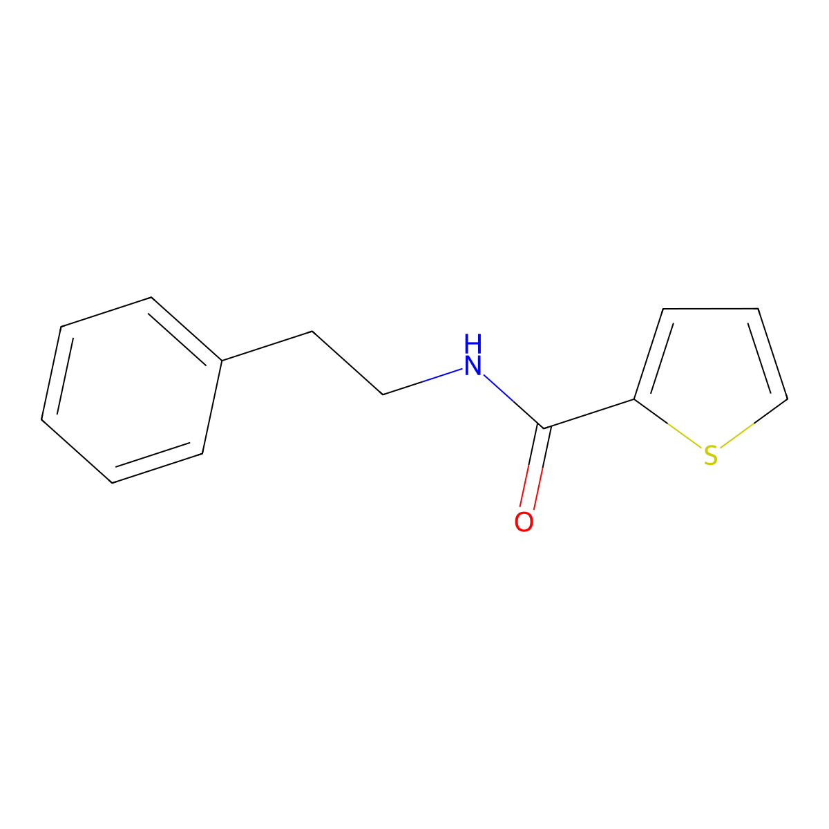 N-(2-Phenylethyl)-2-thiophenecarboxamide molecular structure, CAS 75690-78-7