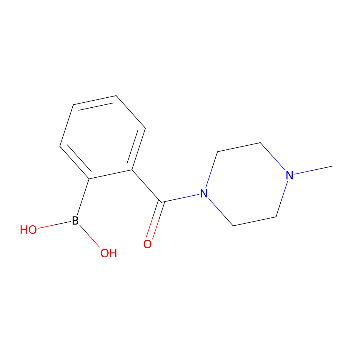 [2-(4-Methylpiperazine-1-carbonyl)phenyl]boronic acid molecular structure, CAS 756900-58-0