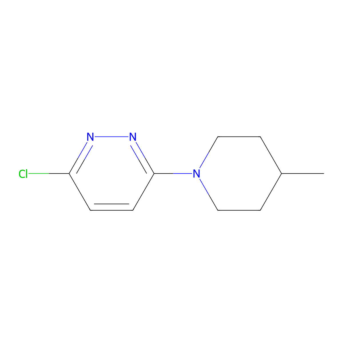3-Chloro-6-(4-methylpiperidin-1-yl)pyridazine molecular structure, CAS 756901-46-9
