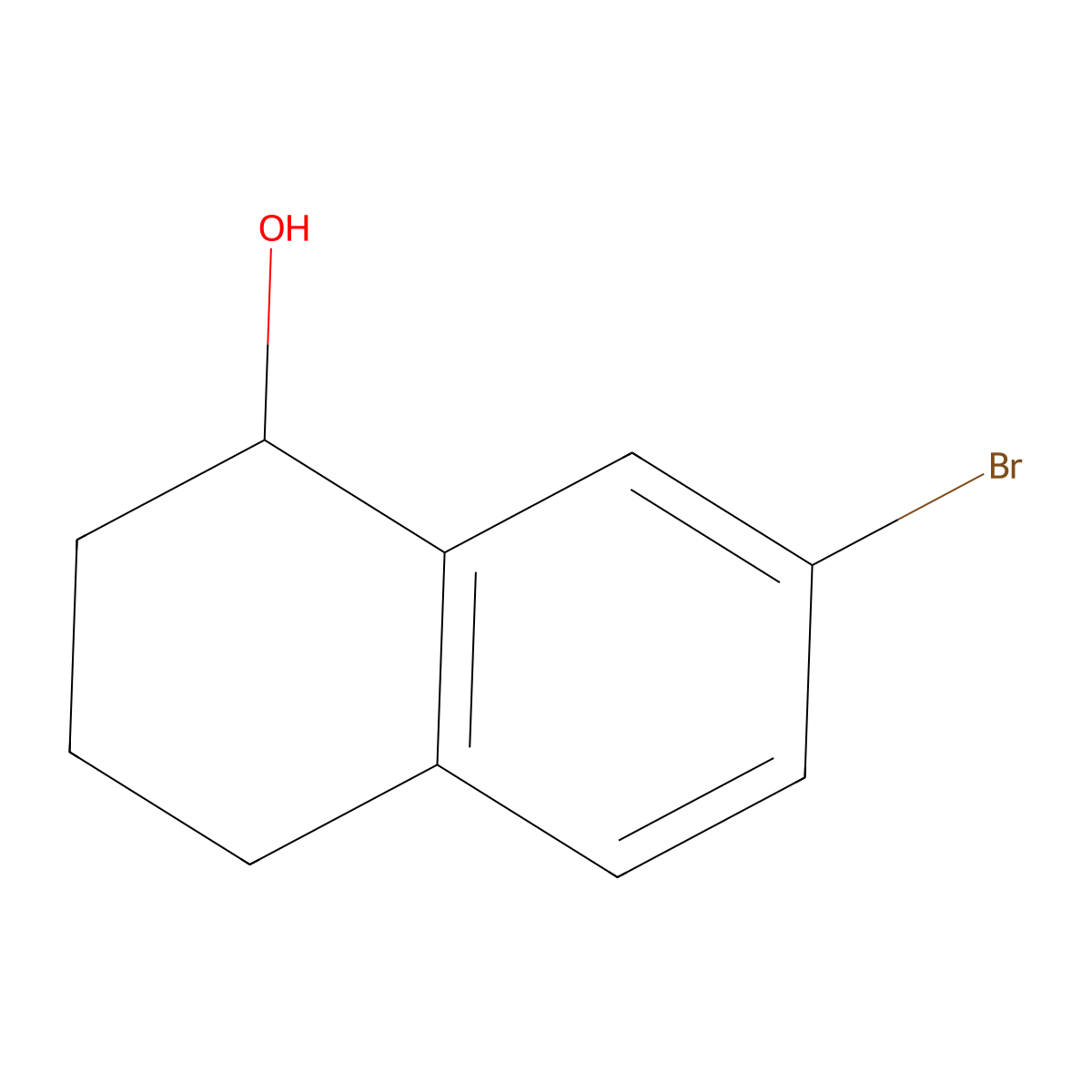 7-Bromo-1,2,3,4-tetrahydronaphthalen-1-ol molecular structure, CAS 75693-15-1