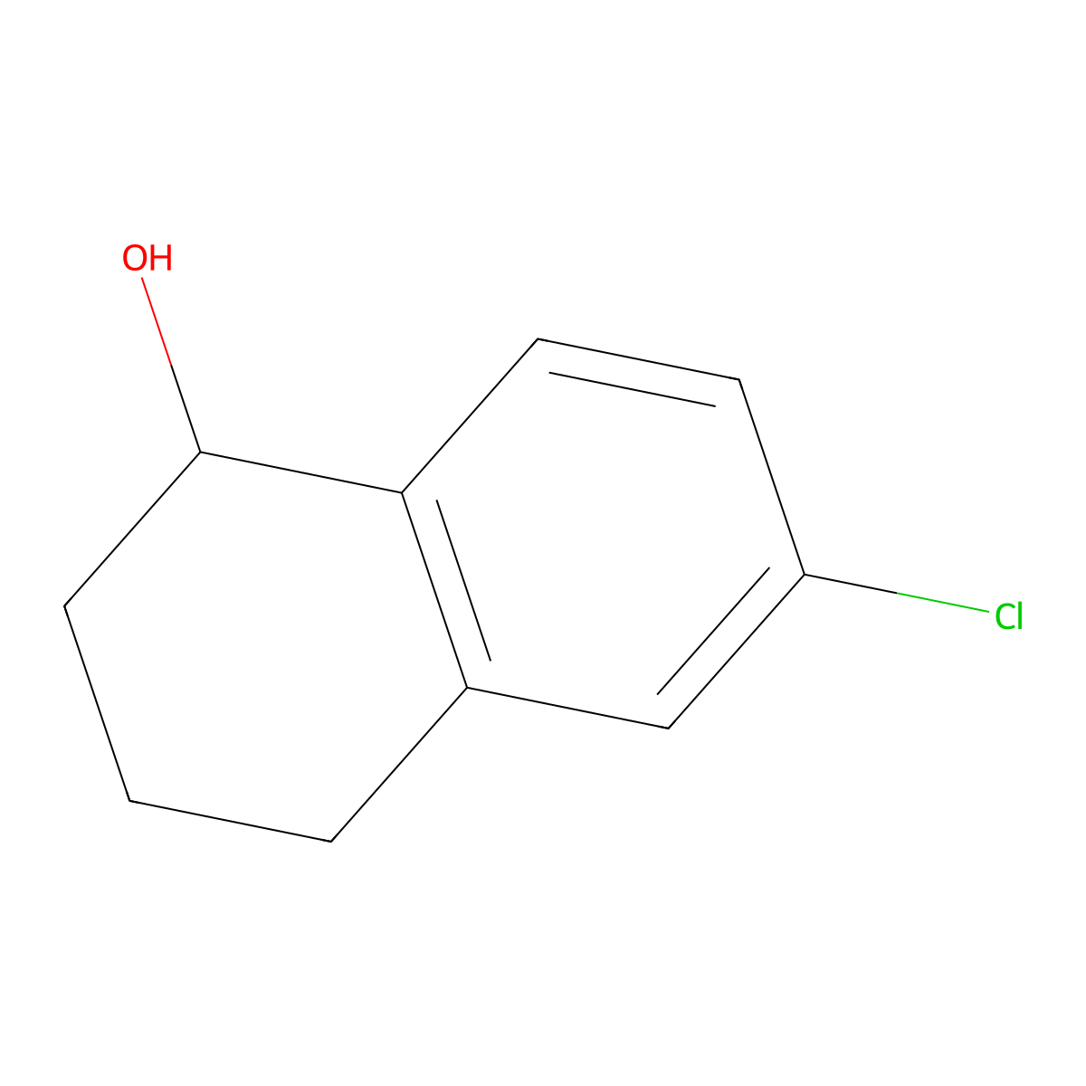 6-Chloro-1,2,3,4-tetrahydronaphthalen-1-ol molecular structure, CAS 75693-16-2
