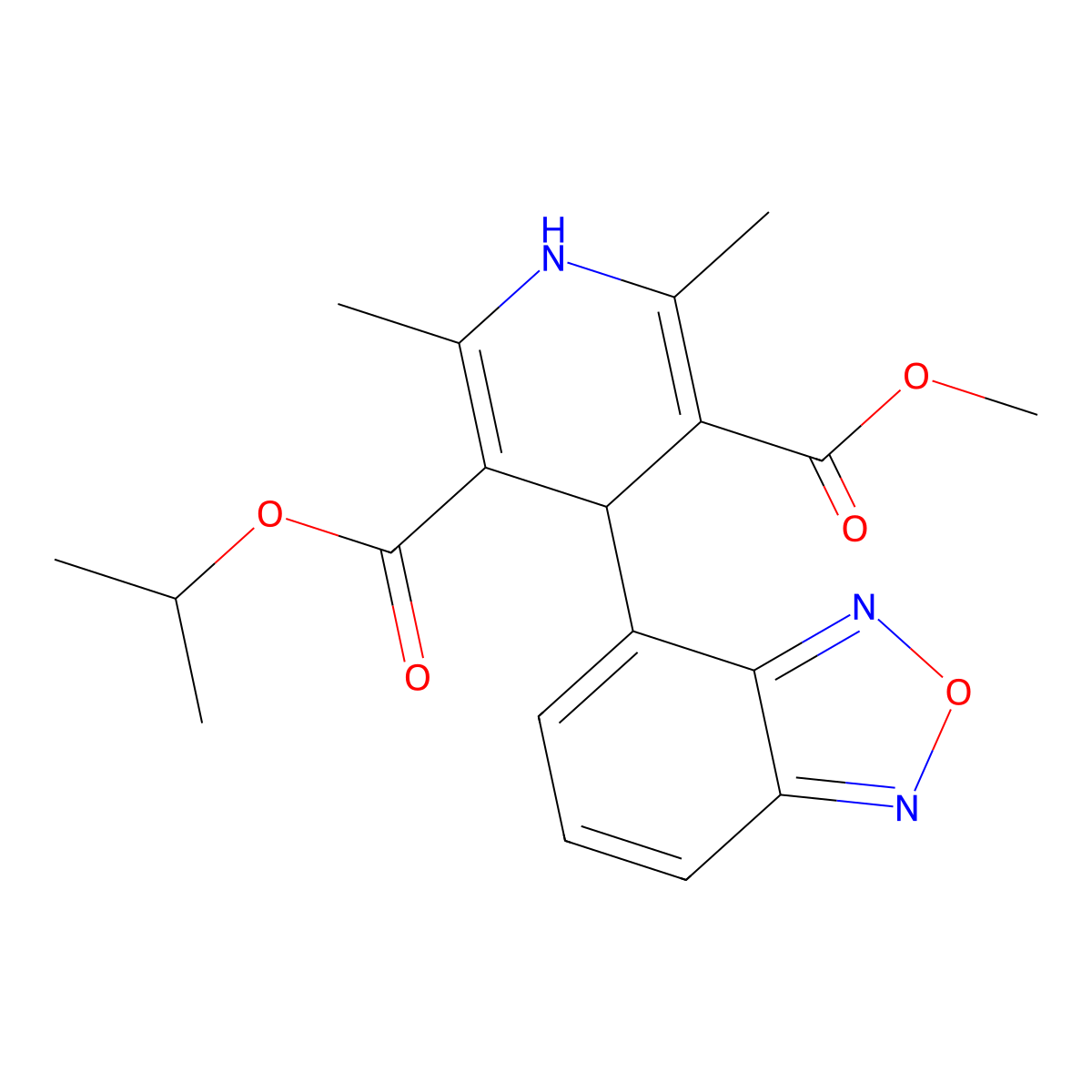 Isradipine molecular structure, CAS 75695-93-1