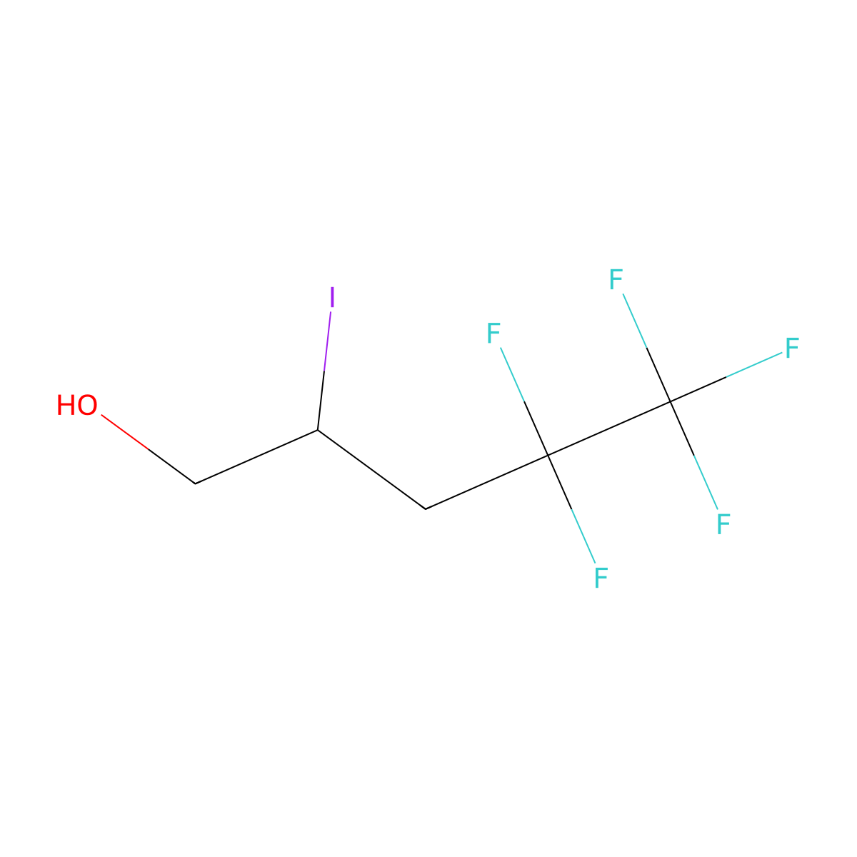 2-Iodo-4,4,5,5,5-pentafluoropent-1-ol molecular structure, CAS 757-06-2