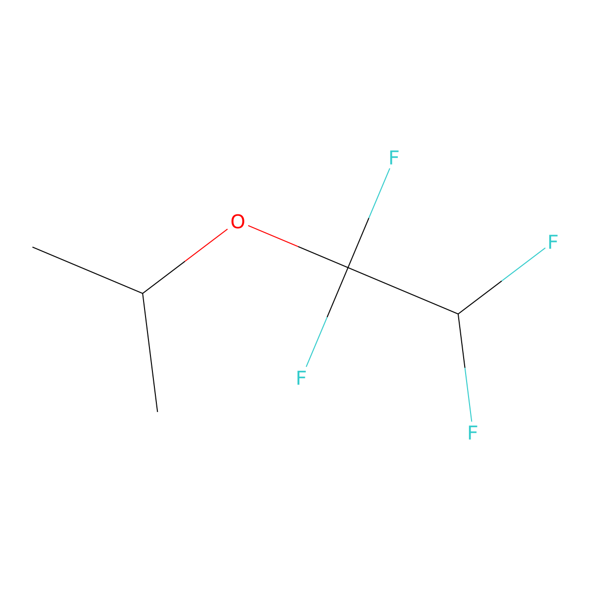 1-Isopropoxy-1,1,2,2-tetrafluoroethane molecular structure, CAS 757-11-9