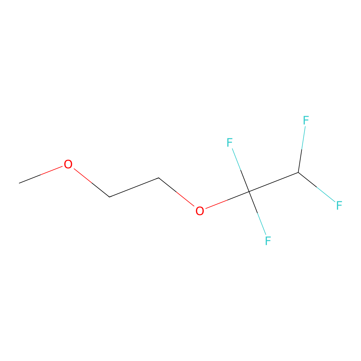 1,1,2,2-Tetrafluoro-1-(2-methoxyethoxy)ethane molecular structure, CAS 757-17-5