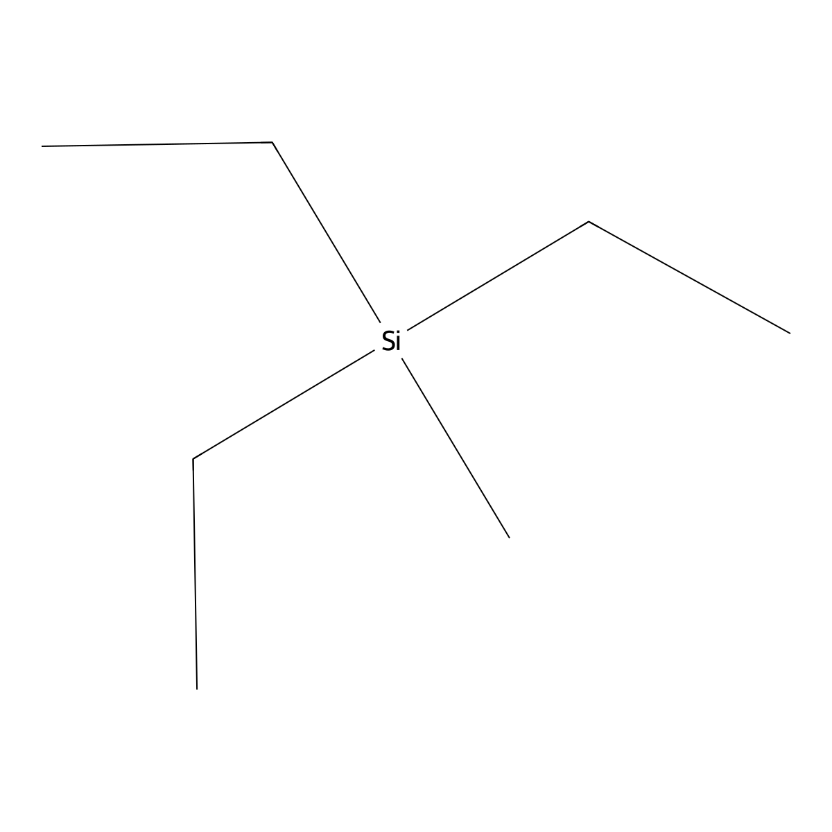 Triethyl(methyl)silane molecular structure, CAS 757-21-1