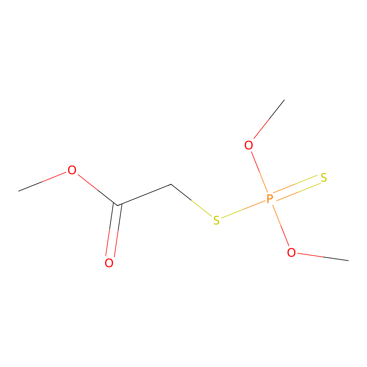 Methyl [(dimethoxyphosphinothioyl)thio]acetate molecular structure, CAS 757-86-8