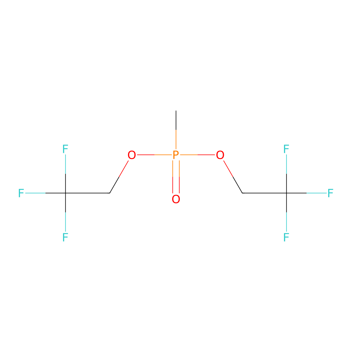 Bis(2,2,2-trifluoroethyl) methylphosphonate molecular structure, CAS 757-95-9