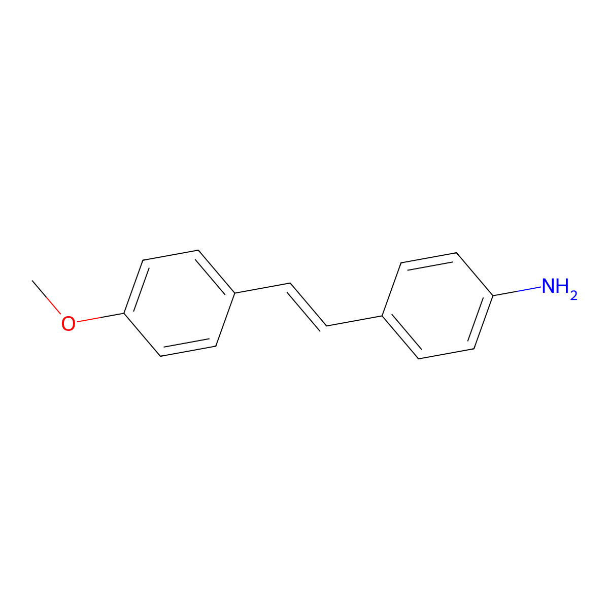 4-Amino-4'-methoxystilbene molecular structure, CAS 7570-37-8