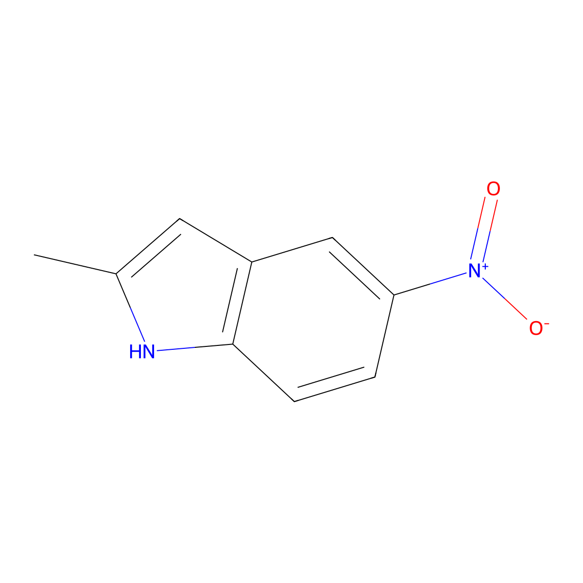 2-Methyl-5-nitro-1H-indole molecular structure, CAS 7570-47-0