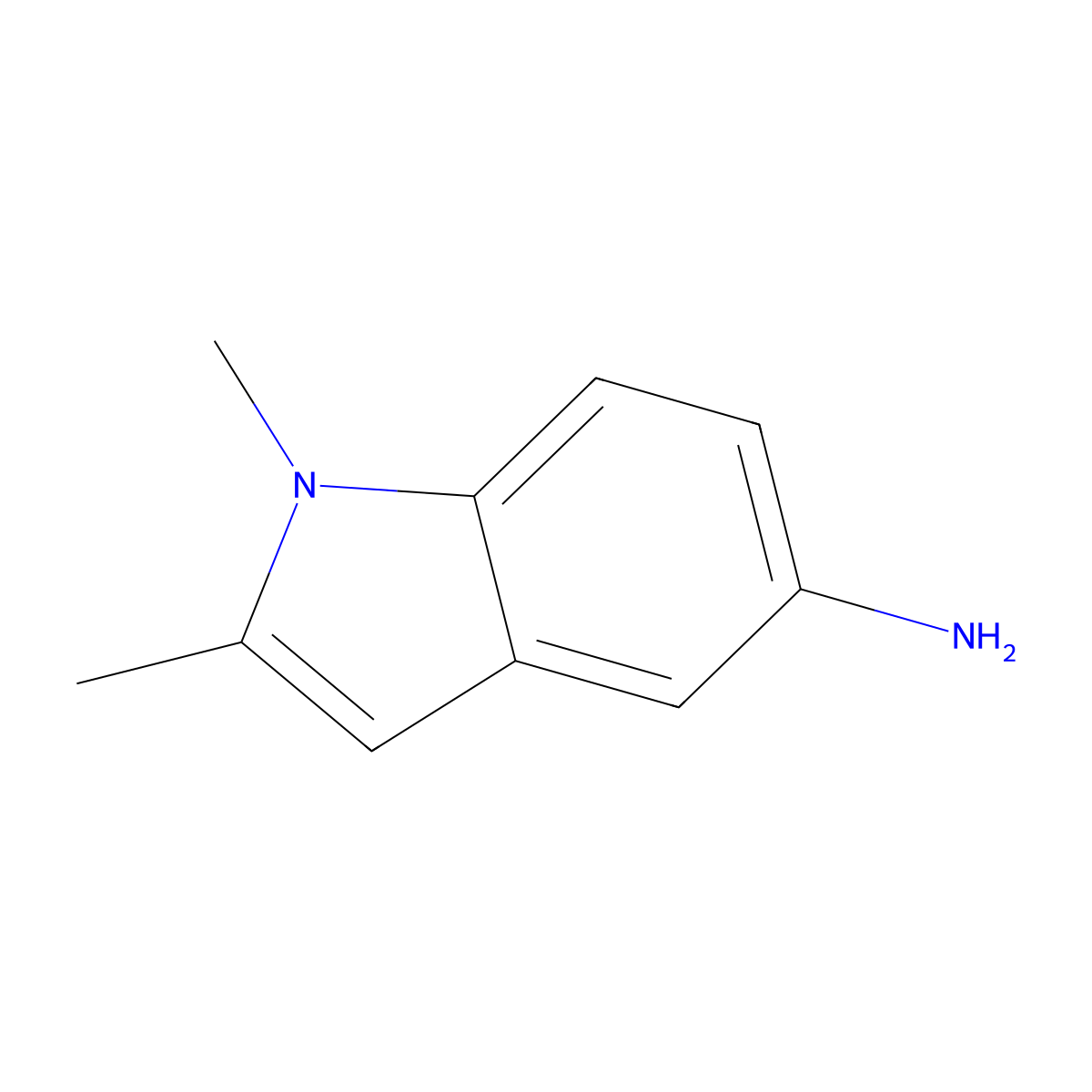 1,2-Dimethyl-1H-indol-5-amine molecular structure, CAS 7570-48-1