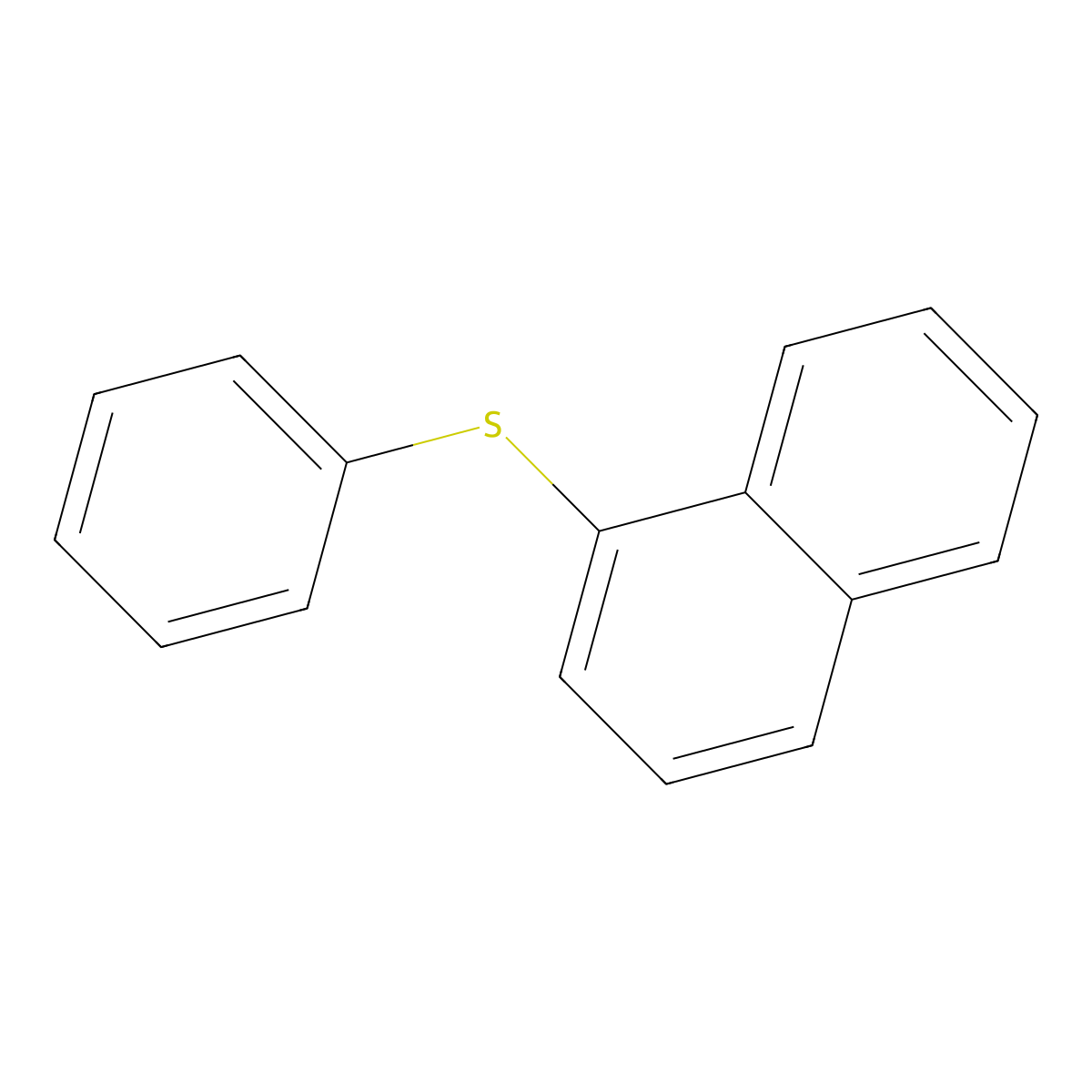 1-(Phenylthio)naphthalene molecular structure, CAS 7570-98-1