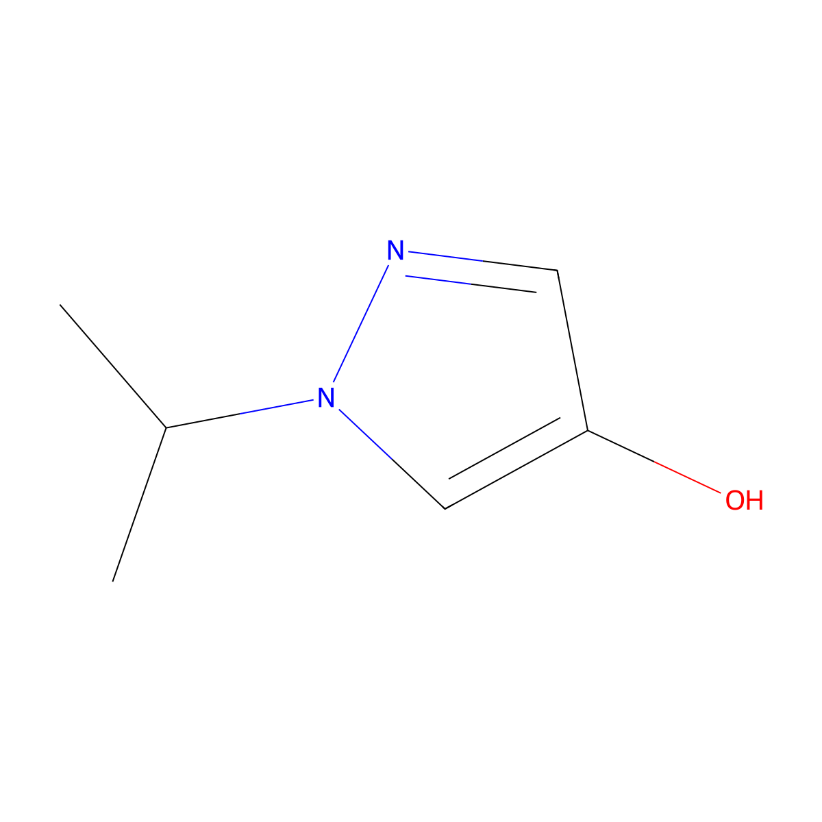 1-(Propan-2-yl)-1H-pyrazol-4-ol molecular structure, CAS 75702-84-0