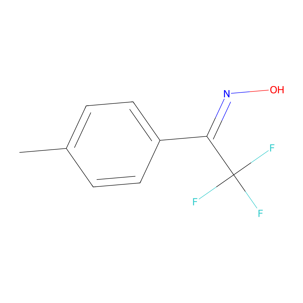2,2,2-Trifluoro-1-p-tolyl-ethanone oxime molecular structure, CAS 75703-25-2