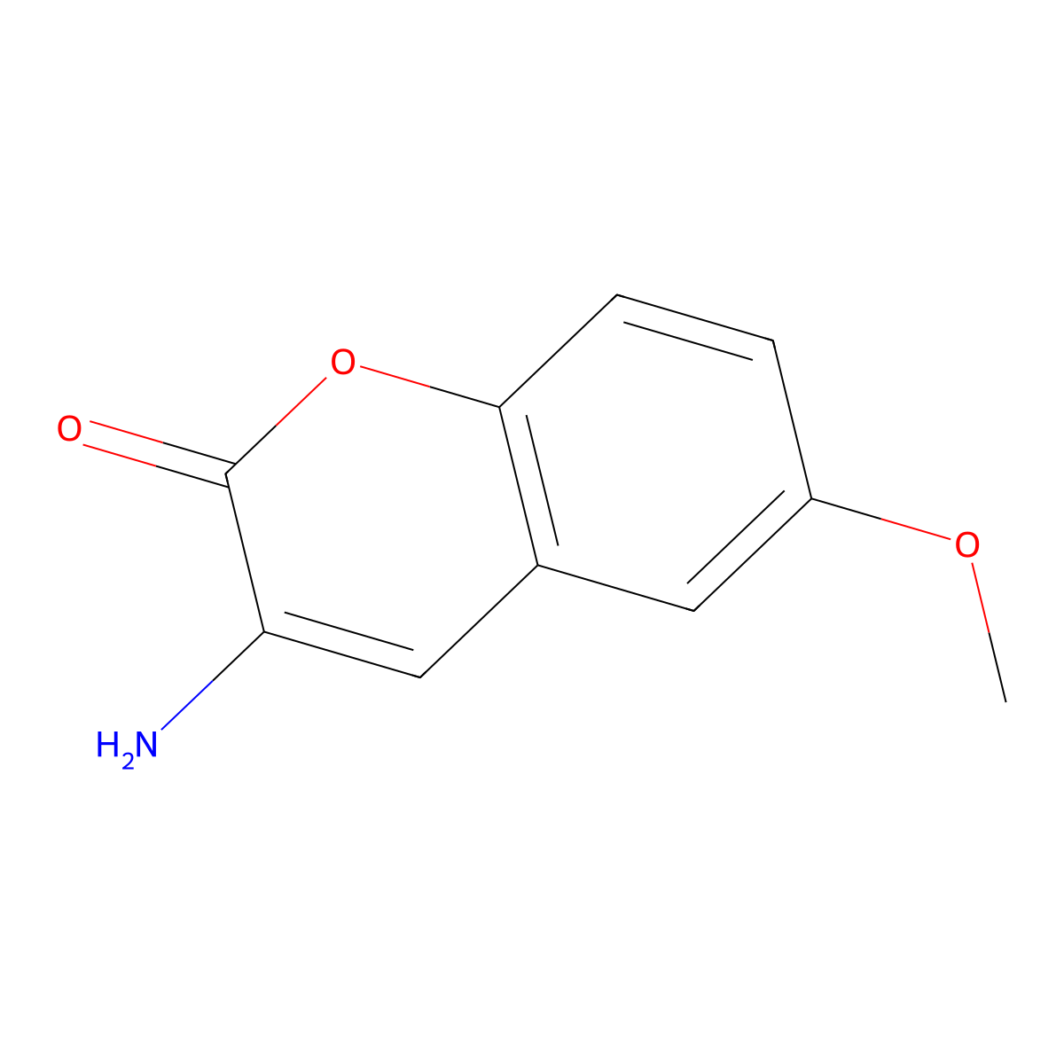 3-Amino-6-methoxy-2H-chromen-2-one molecular structure, CAS 75704-71-1