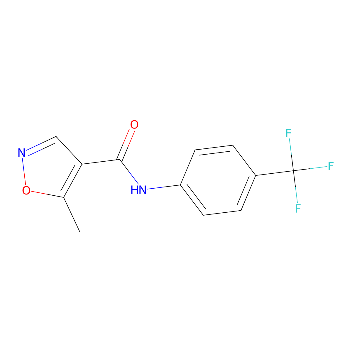 Leflunomide molecular structure, CAS 75706-12-6