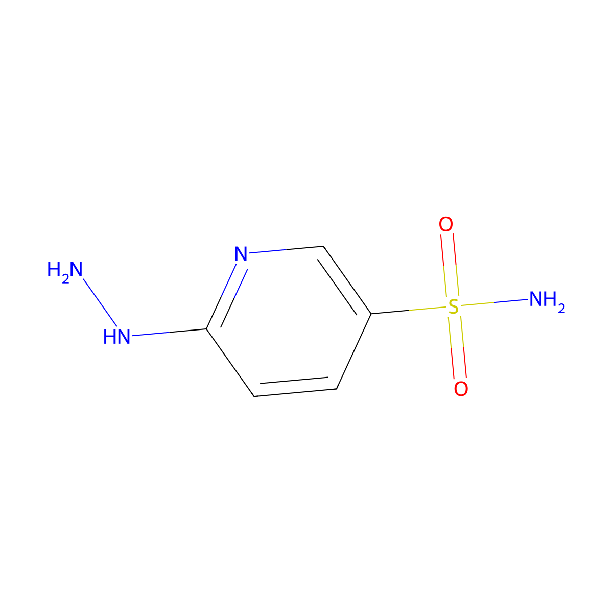 6-Hydrazinylpyridine-3-sulfonamide molecular structure, CAS 75710-97-3
